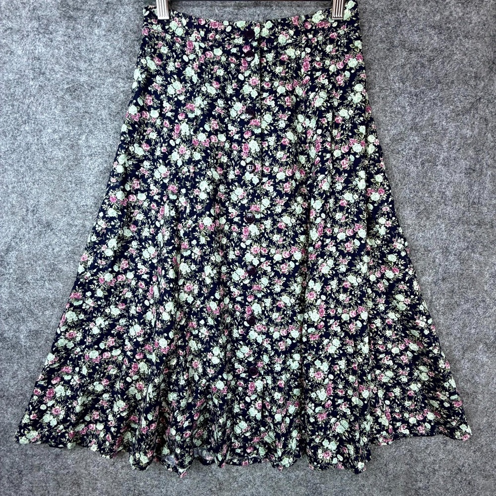 Vintage Secretary Skirt Womens S Dark Romantic 90s Peasant Office Chic Cottage